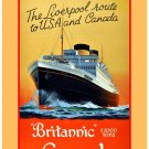 Personalised Greetings Card - Cunard Line - Liverpool Route to USA & Canada