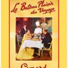 Personalised Greetings Card - Cunard Line, Le Bateau Plaisir Du Voyage