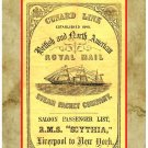 Personalised Greetings Card - Cunard Line: RMS Scythia, 1875