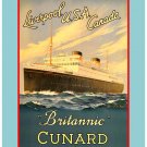 Personalised Greetings Card - Cunard-White Star Line, Britannic