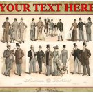 Personalised Greetings Card - American Fashions, Spring & Summer 1891