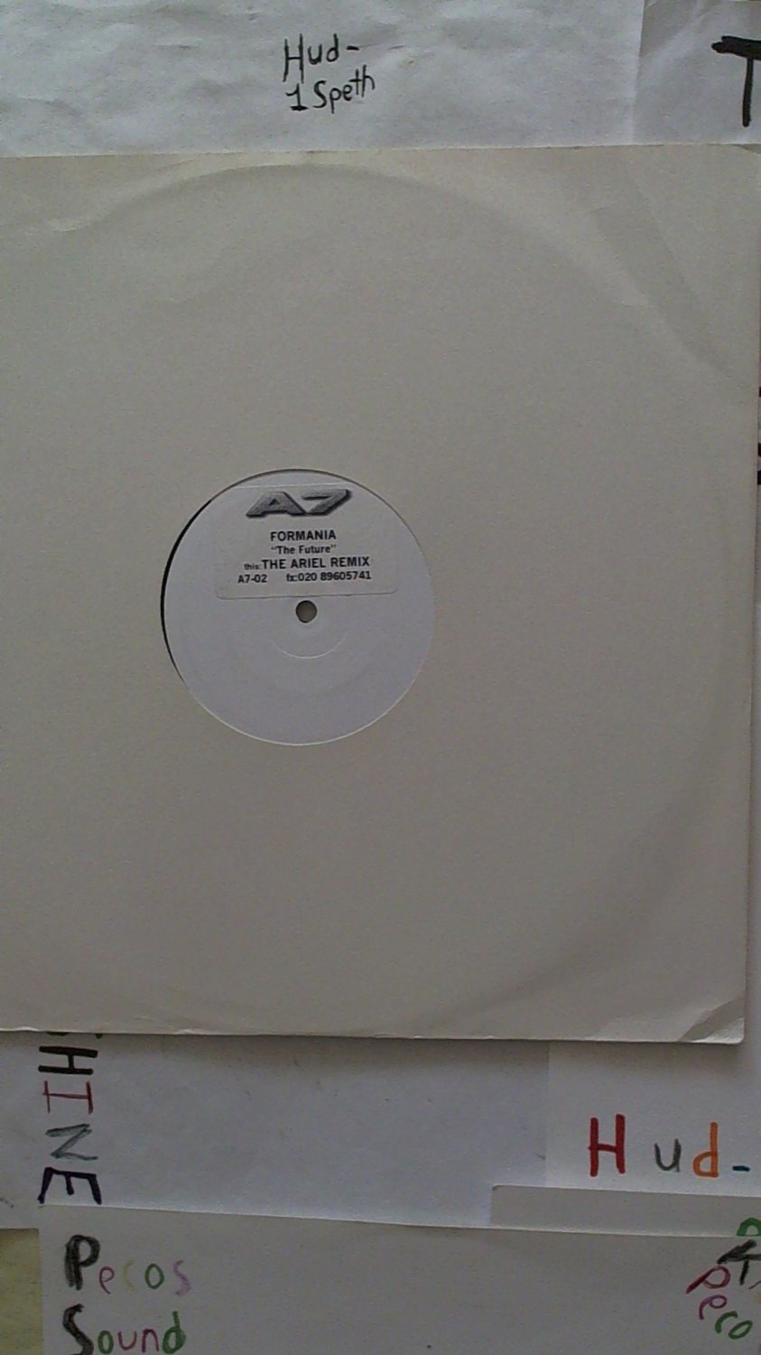 Formania - "The Future" On Label A7 Dance Club DJ Electro Vinyl 12" Record