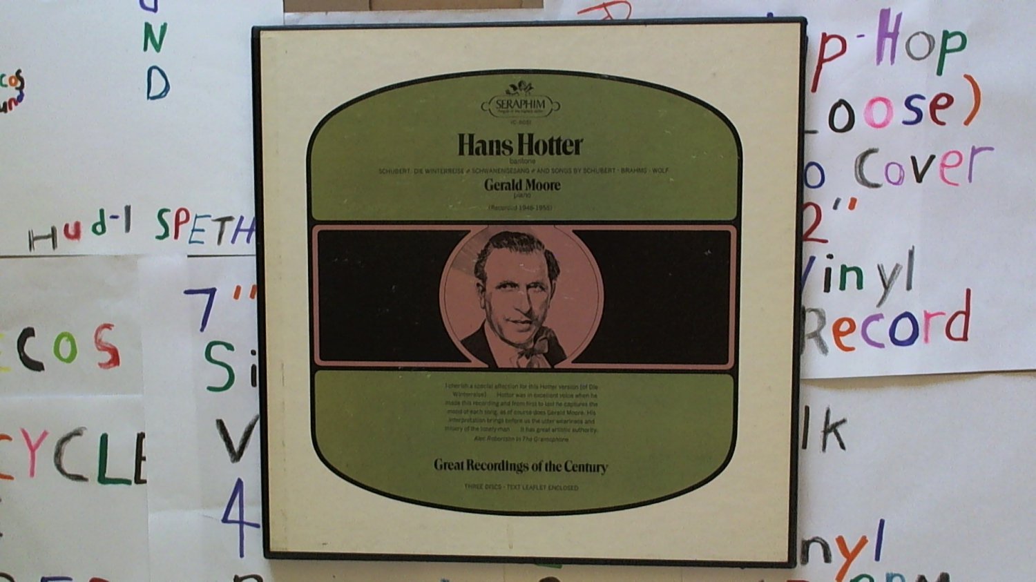 Songs By: Schubert - Brahms - Wolf Baritone Hans Hotter Piano Gerald Moore (Used)