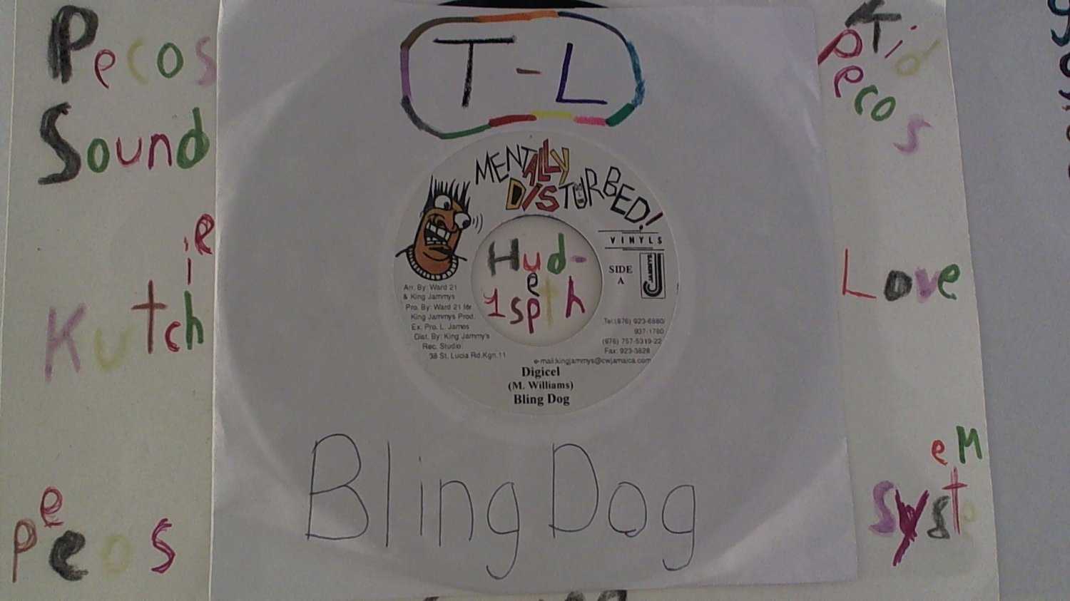 artist: Bling Dog side A: Digicel / side B: Version Puke label: Mentally Disturbed! (Used)