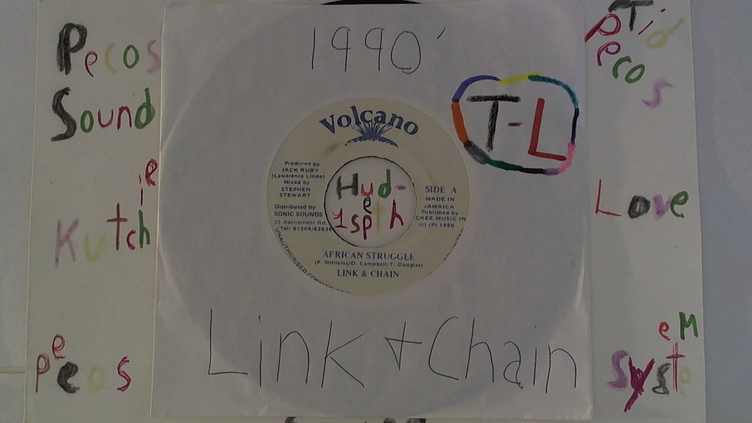artist: Link & Chain side A: African Struggle / B: Version label: Volcano year: 1990'