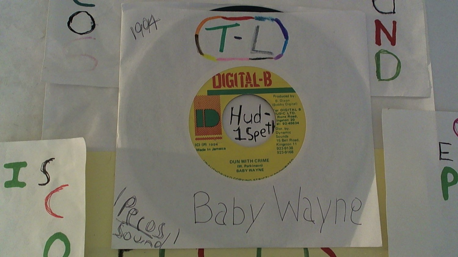 artist: Baby Wayne side A: Dun With Crime / B: Version label: Digital-B (Used) 7" Reggae