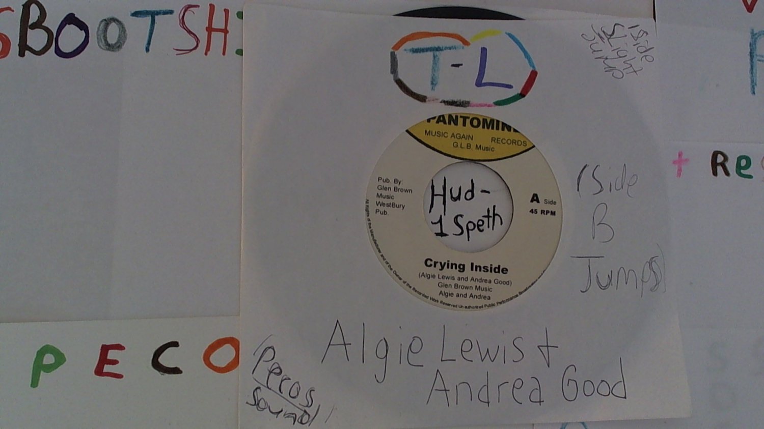 artiste: Algie Lewis & Andrea Good side A: Crying Inside / B: Word To Selasii (Used)