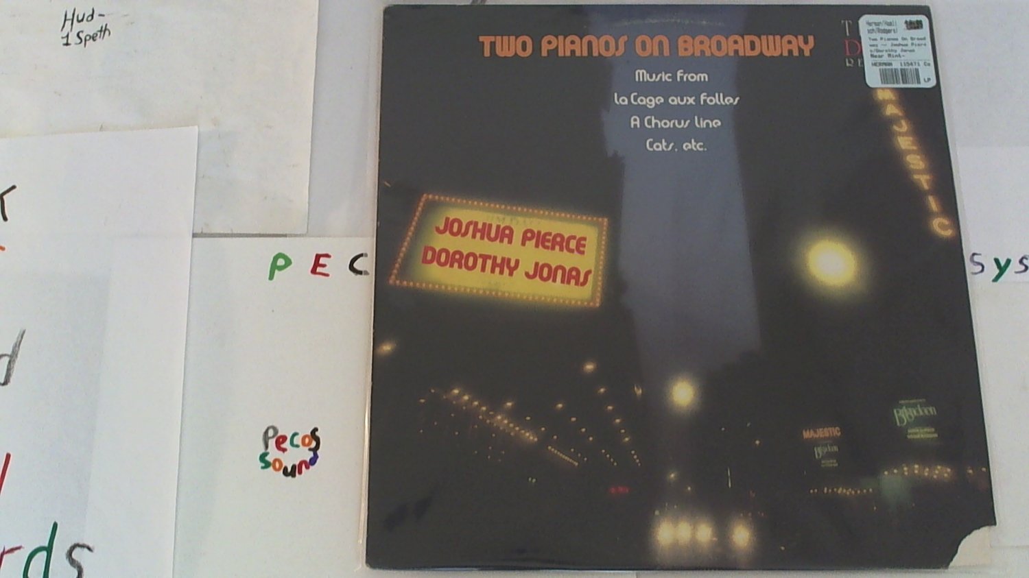 artiste: Joshua Pierce & Dorothy Jonas title: Two Pianos On Broadway (Used) LP