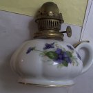 Miniature Kerosene Lamp - Red EW-301-C Stamp Ivory Tone / Painted / Brass (Used)