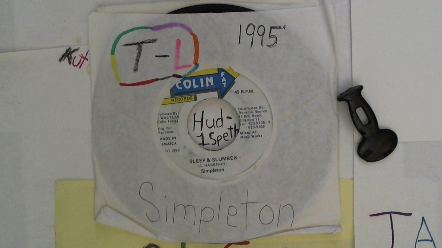 artiste: Simpleton side A: Sleep & Slumber / B: Version XX Rated (Used) 7" Vinyl Record