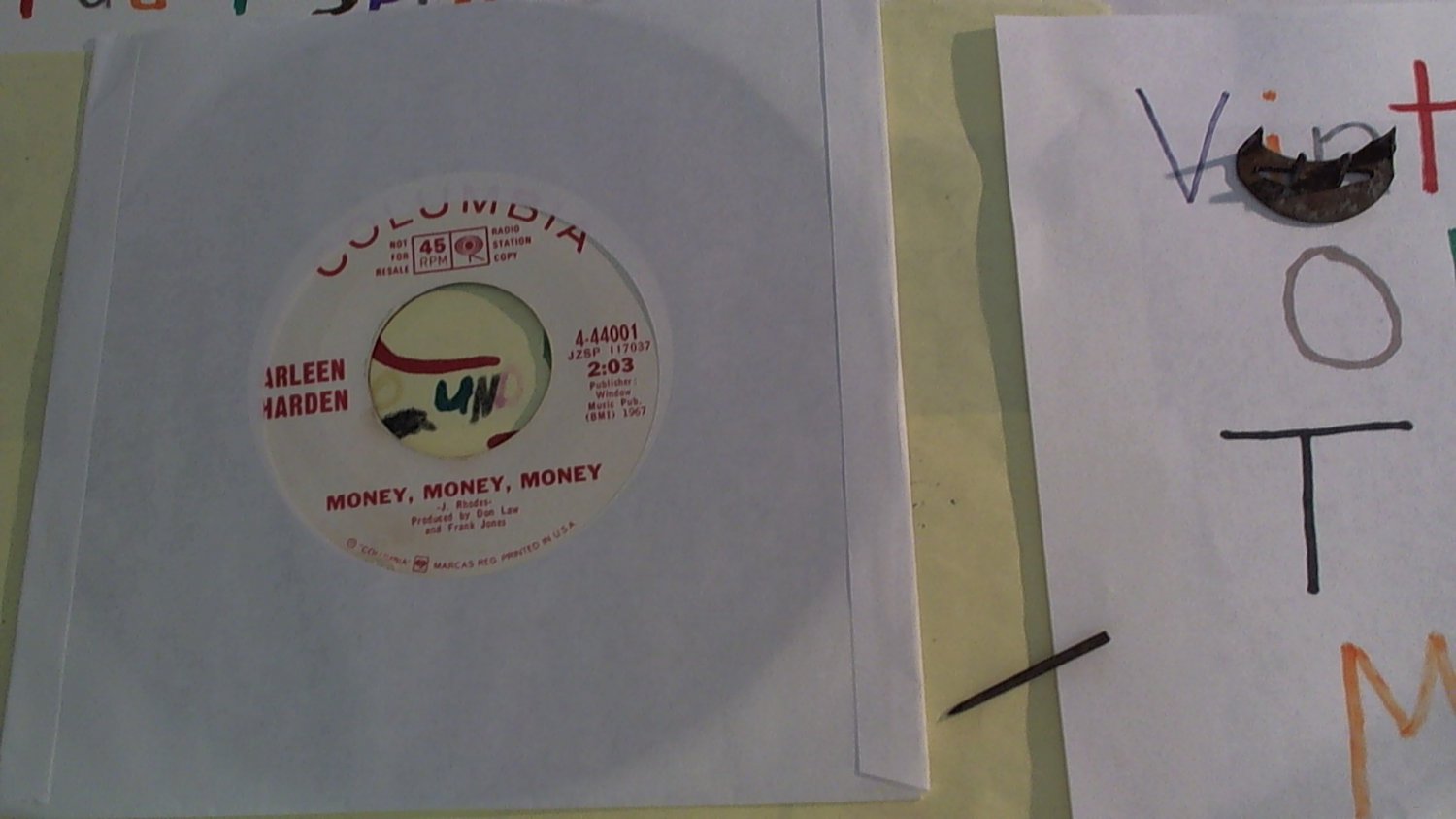 artiste: Arleen Harden side A: Money, Money, Money / B: You And Only You (Promo) 7"