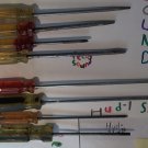 Lot Of Vintage Used (Name Brand With Plastic Handles) Screwdrivers Hand Tools