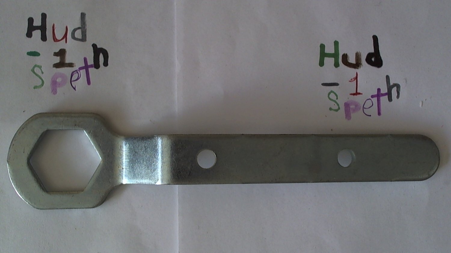 Vintage (Flat / Thin With An Angle & 2 Circles) Wrench