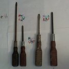 Lot Of Used (Wood Handle) Screwdrivers