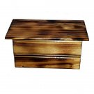 Handmade Japanese Shou Sugi Ban Style Keepsake Trinket Box, 7.5” x 3.5” x 4”