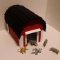 Handmade Little Olâ Red Barn Model Popsicle Stick Art, 8.5â X 7â X 6.5 Inches