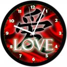 Japanese LOVE, 8 in. Homemade Wall Clock w/ Battery, FREE SHIPPING!