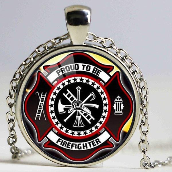 Firefighter Gift Firefighter Necklace Fireman Pendant Firemen Necklace Gift for Firefighter