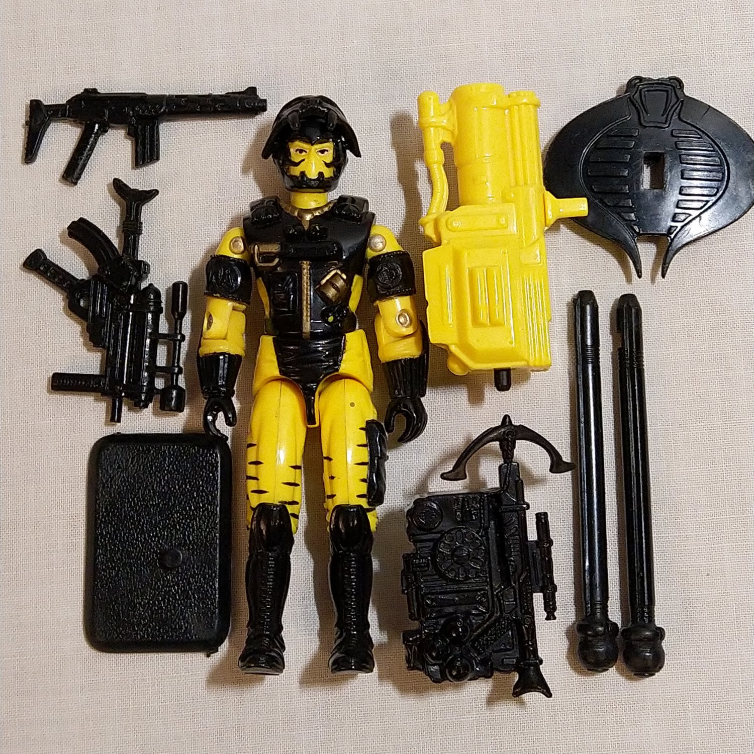 1993 Cobra Alley Viper V2 Vintage Hasbro Gi Joe Figure Loose Complete Filecard E 6834