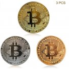 3Pcs US gold coin bitcoin commemorative coin bitcoin virtual coin