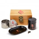 Locking Stash Box Set w/ Aluminum Herb Grinder, Rolling Tray