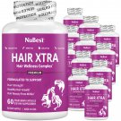 (Pack of 12) Hair Xtra by NuBest - Advanced Hair Growth - with Biotin, B Vitamins - 60 Vegan Caps