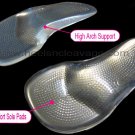 Ladies High Heel Shoes Gel Insoles Arch Metatarsal Support - sz S/M