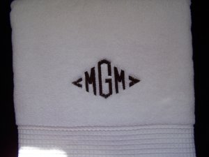 Monogrammed towel