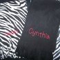 Personalized monogrammed fleece scarf