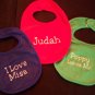 Baby bibs set of 3 monogrammed personalized