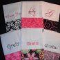 Set of 6 Monogrammed Personalized Burp Cloth Rag Baby Gift