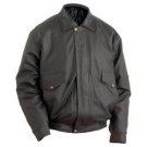 Casual Outfitters Bomber Style Jacket with Genuine Leather Collar and Cuffs