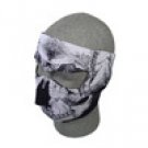 Cold Weather Headwear Neoprene Face Mask - Black & White Skull Face