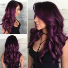 Purple Synthetic Wig Deep Wave Wigs
