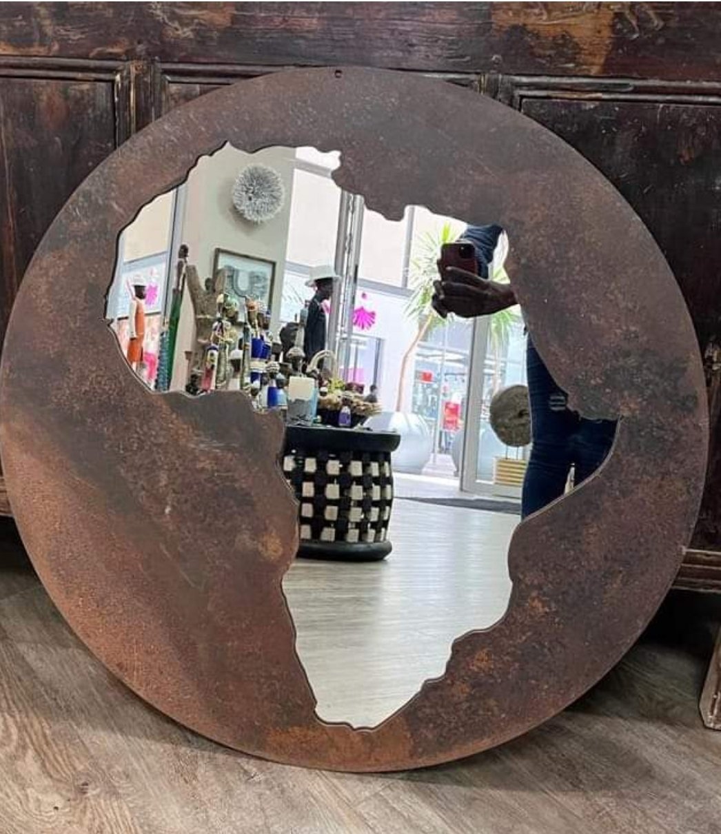 Lazer Cut Map of Africa Mirrors