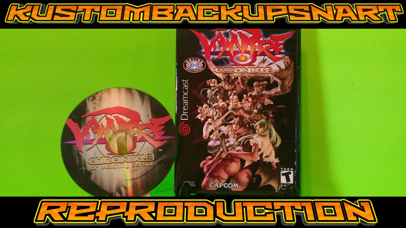 Vampire Chronicals Custom Reproduction Case and Art Disc for Sega Dreamcast
