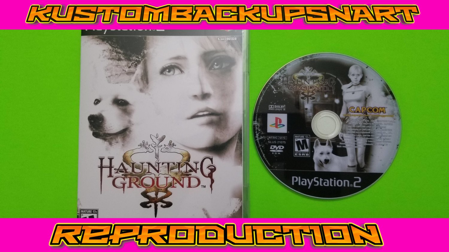 Haunting Ground Custom Reproduction Case and Art Disc for Playstation 2