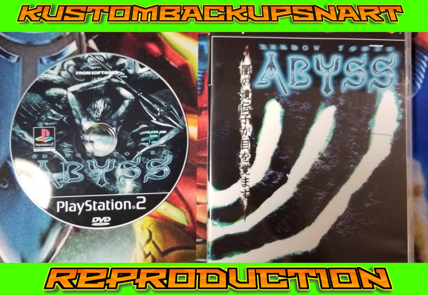 Shadow Tower Abyss ENGLISH TRANSLATION Custom Reproduction Case and Art Disc for Playstation 2