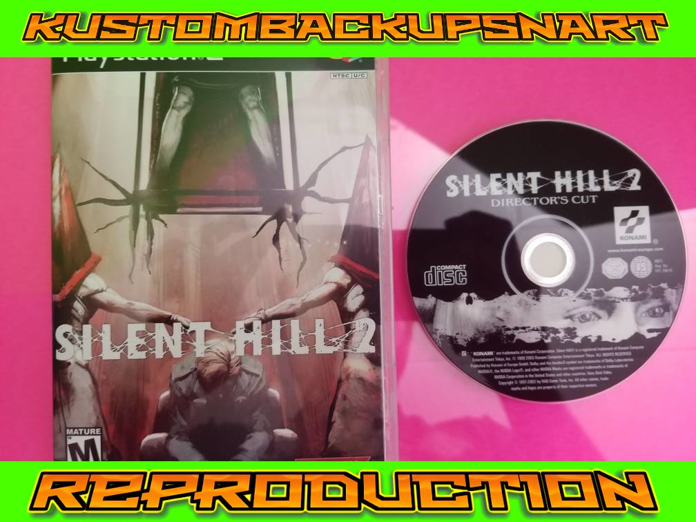 Silent Hill 2 Directors cut Custom Reproduction Case and Art Disc for Playstation 2