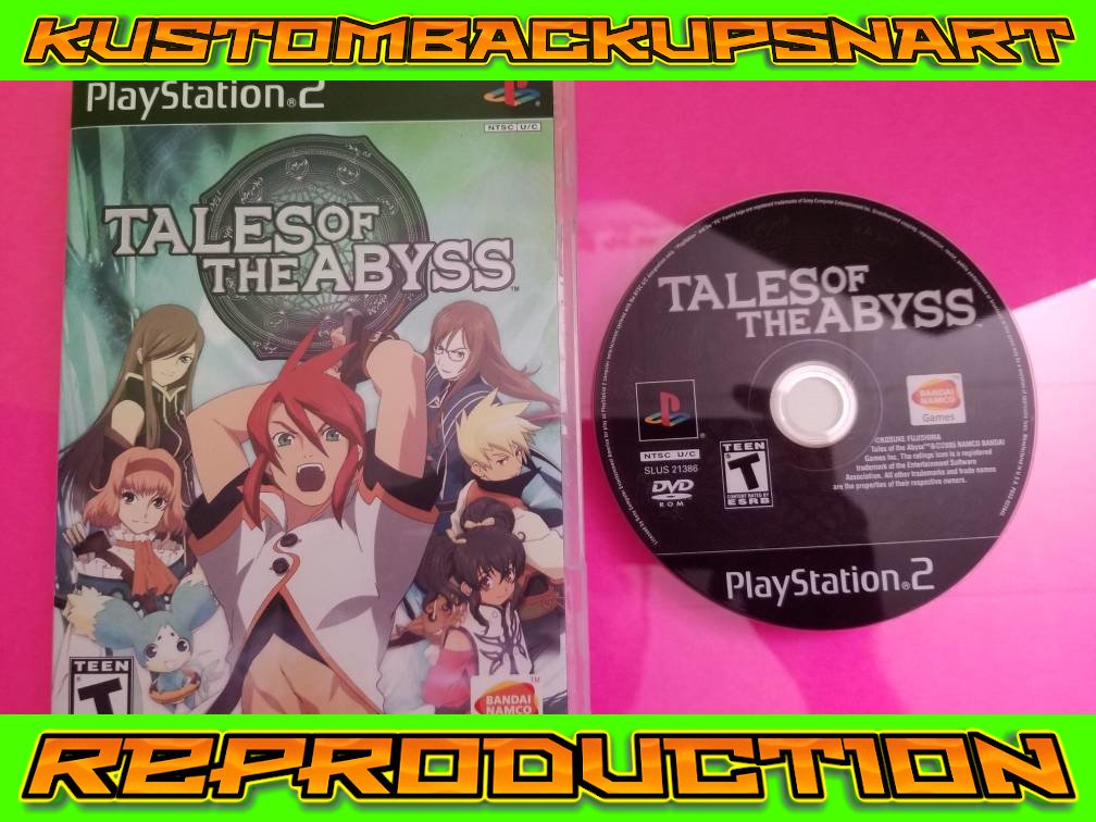 Tales of the Abyss Custom Reproduction Case and Art Disc for Playstation 2