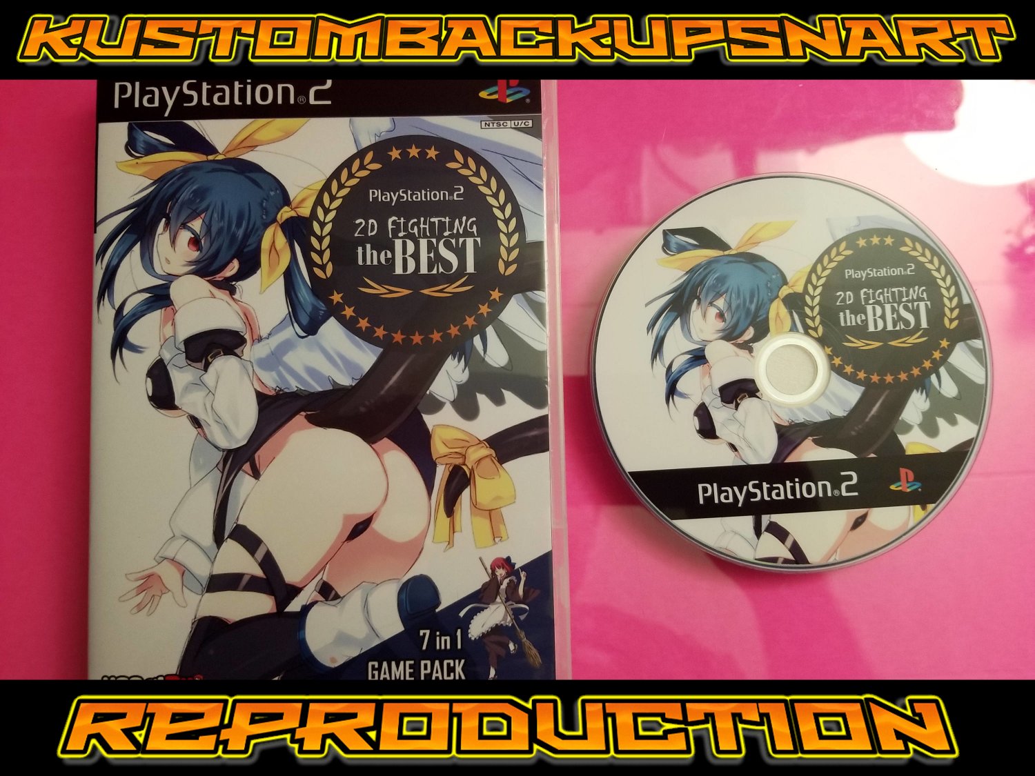 2D fighting the best Custom Compilation Reproduction Case and Art Disc for Playstation 2