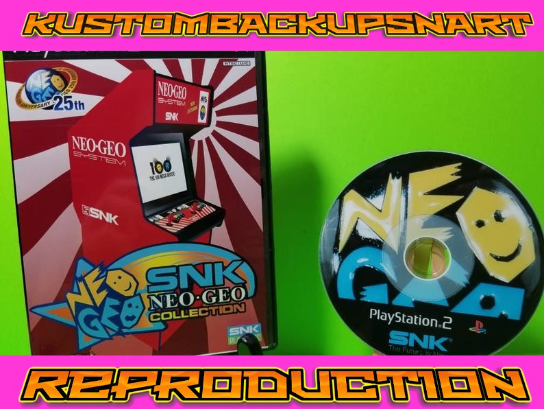 SNK Neo Geo collection Custom Compilation Reproduction Case and Art Disc for Playstation 2