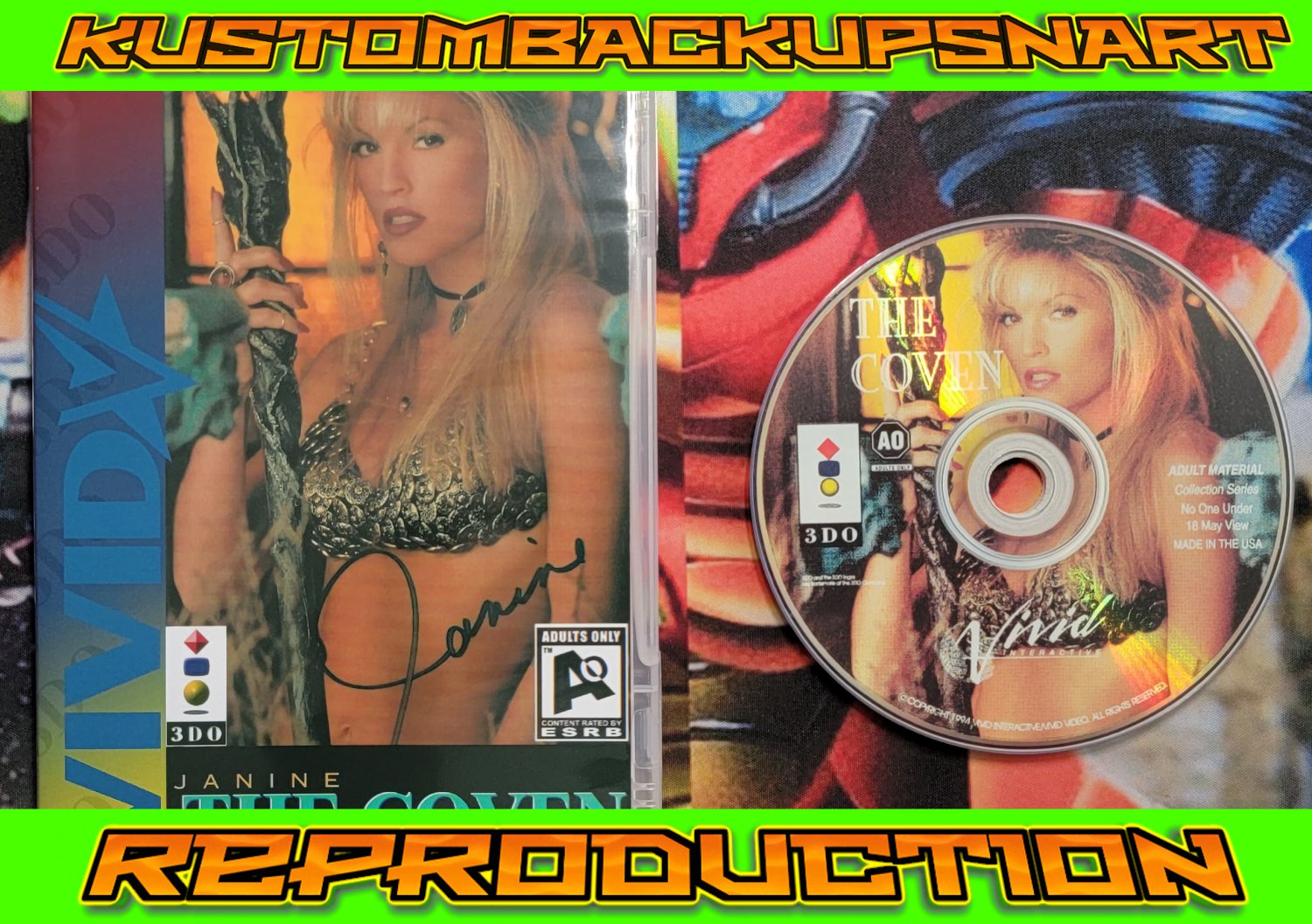 The Coven Custom Reproduction Case and Art Disc for 3DO