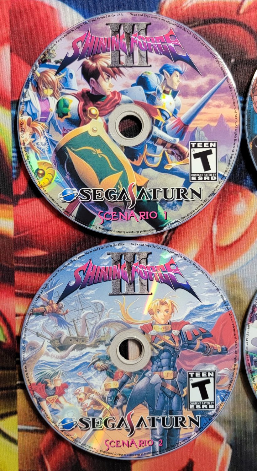 Shining Force 3 III Jewel Custom Reproduction Case and Art Disc for Sega Saturn