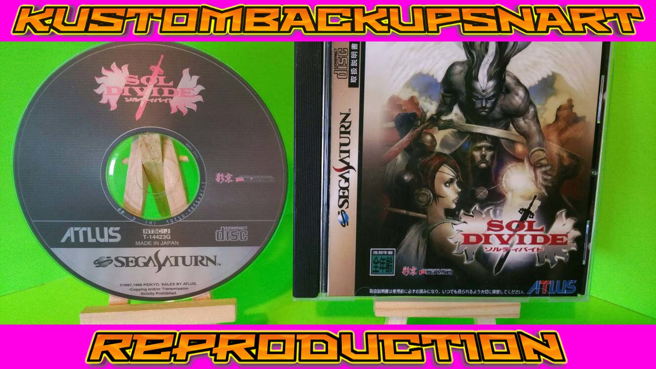 Sol Divide Custom Reproduction Case and Art Disc for Sega Saturn