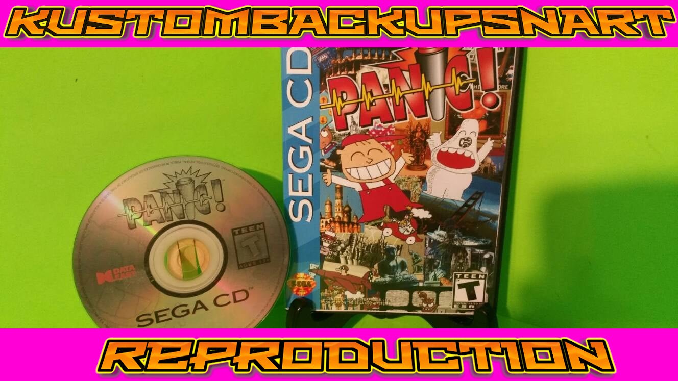 Panic! Switch Custom Reproduction Case and Art Disc for Sega CD