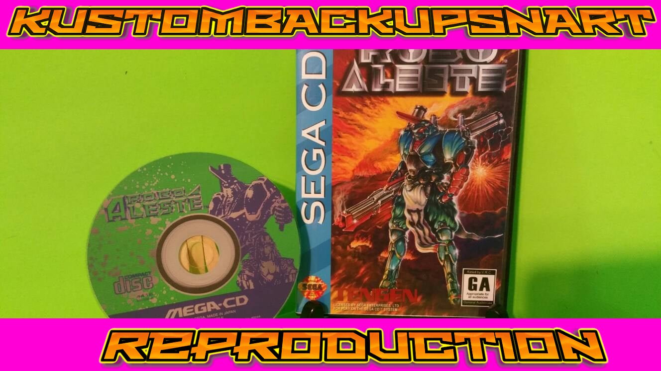 Robo Aleste Custom Reproduction Case and Art Disc for Sega CD
