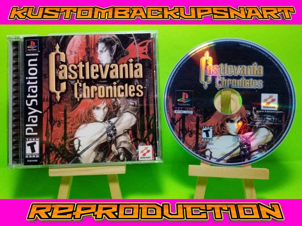 Castlevania Chronicles Custom Reproduction Case and Art Disc for PS1