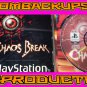 Chaos Break Custom Reproduction Case and Art Disc for PS1