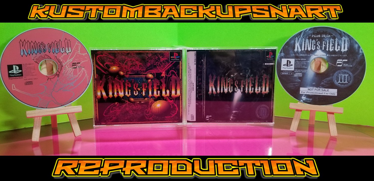 Kings Field ENGLISH translation  Custom Reproduction Case and Art Disc for PS1
